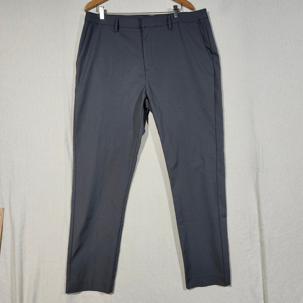 BYLT Premium Basics Executive Pant Mens 40 Charcoal Grey Performance Trousers